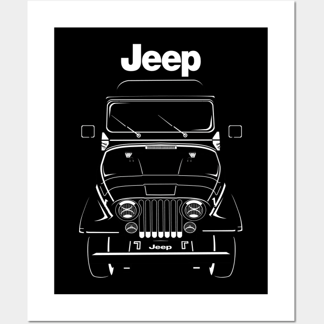 Jeep CJ5 - Willys CJ5 Wall Art by V8social